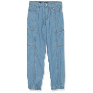 Hudson Jeans Girls Cargo Jeans in Rain Wash (Big Kids) Rain Wash 7 Big Kid